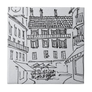 Rue Louis Gassin, Gammal Nice Nice, Frankrike Kakelplatta
