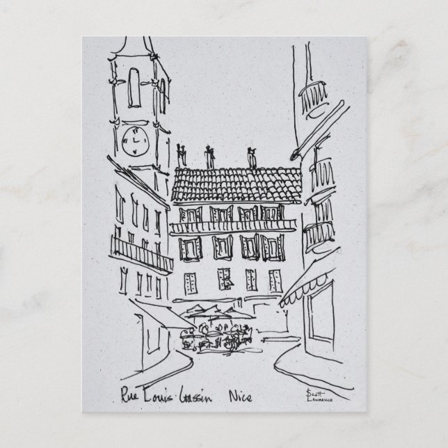 Rue Louis Gassin, Gammal Nice | Nice, Frankrike Vykort (Framsida)