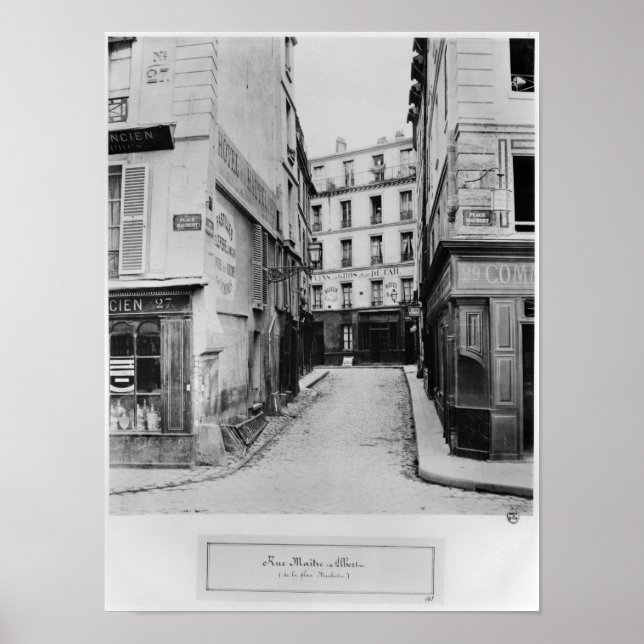 Rue Maitre Albert Paris, 1858-78 Poster (Framsidan)
