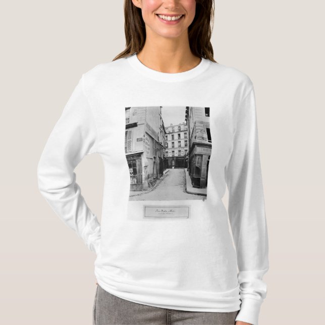 Rue Maitre Albert Paris, 1858-78 Tee Shirt (Framsida)