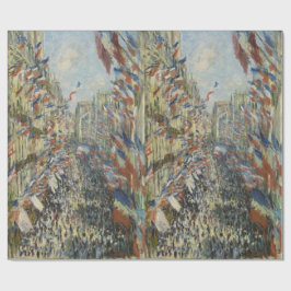 Rue Montorgueil i Paris Claude Monet Presentpapper