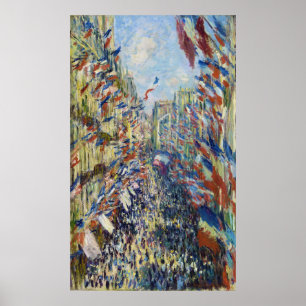 Rue Montorgueil i Paris. Firande 1878 Poster