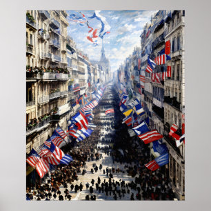 Rue Montorgueil i Paris Poster