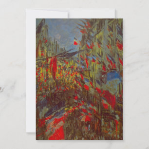 Rue Montorgueil med Flaggor av Claude Monet