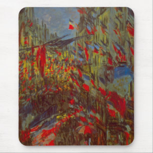 Rue Montorgueil med flaggor av Claude Monet Musmatta