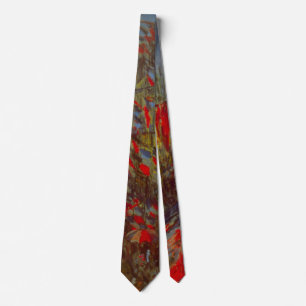 Rue Montorgueil med flaggor av Claude Monet Slips