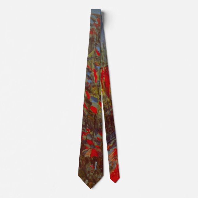 Rue Montorgueil med flaggor av Claude Monet Slips (Framsida)
