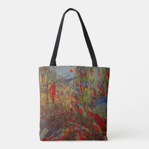 Rue Montorgueil med flaggor av Claude Monet Tygkasse