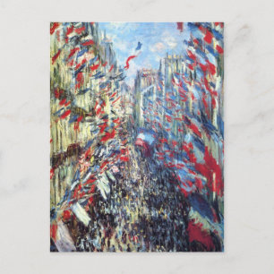 Rue Montorgueil, Paris av Claude Monet Vykort