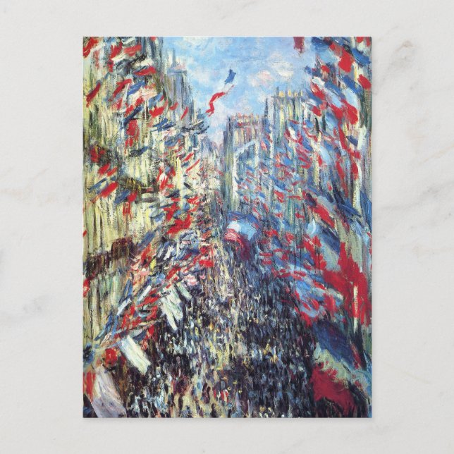 Rue Montorgueil, Paris av Claude Monet Vykort (Framsida)