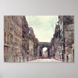 Rue Saint-Denis i Paris av Girtin Thomas Poster