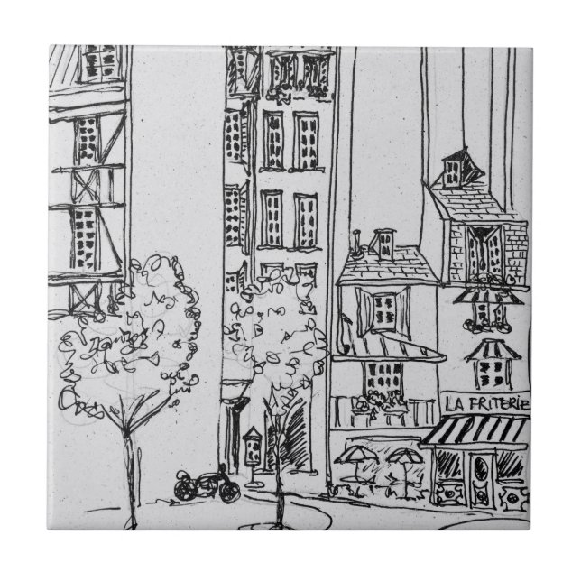 Rue Saint-Julien-le-Pauvre| Paris, Frankrike Kakelplatta (Framsidan)