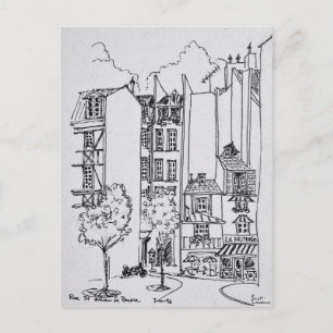 Rue Saint-Julien-le-Pauvre   Paris, Frankrike Vykort