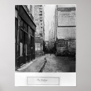 Rue Tirechape, från ruen de Rivoli, Paris Poster