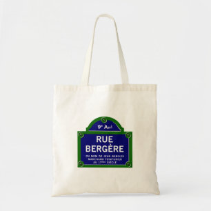 Ruen Bergere, den Paris gatan undertecknar Tygkasse