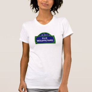 Ruen Mouffetard, den Paris gatan undertecknar T Shirt