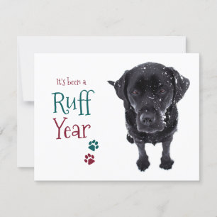 Ruff-årens nuny Black Labrador-julpandemi Julkort