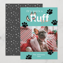 Ruff-årturkos Blue Hund Photo-jul Julkort