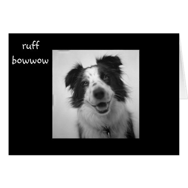 RUFF BOWWOW "40 BIRTHDAY" HÄLSNINGSKORT (Framsidan Horizontal)