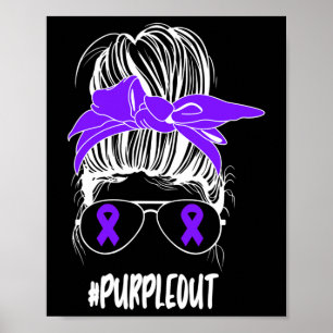 Ruff Bun Lavendel Epilepsi Krigare Medvetenhet Mån Poster