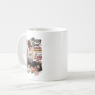Ruff bunte Frister Skoluppdrag Arbetande Mamma Kaffemugg
