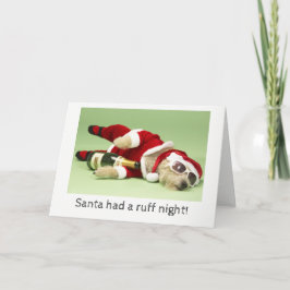 Ruff Natt Santa Julafton Card Helgkort