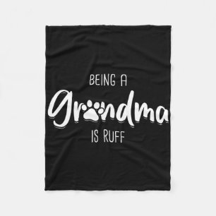 Ruff Shirt Mors dag Gift är en Hund mormor Fleecefilt