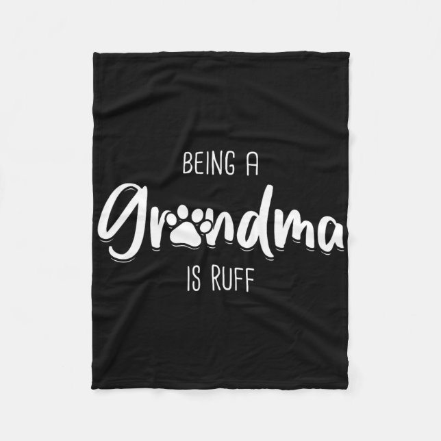 Ruff Shirt Mors dag Gift är en Hund mormor Fleecefilt (Framsidan)
