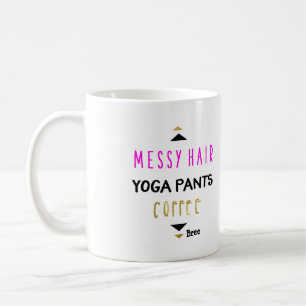 Ruffa Hår Yoga Byxor Kaffe Personlig Chic Kaffemugg