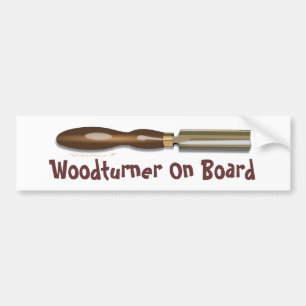 Ruffa mot den hålmejselWoodturner ombord Bildekal