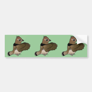 Ruffed Grouse (att trumma) Bildekal