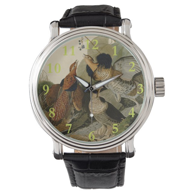 Ruffed Grouse Audubon Game Bird Armbandsur (Framsida)