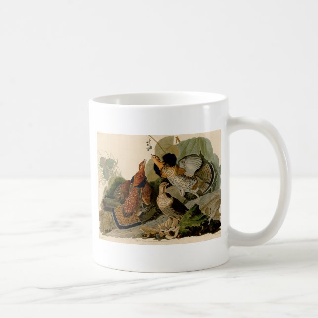 Ruffed Grouse Audubon Game Bird Kaffemugg (Höger)