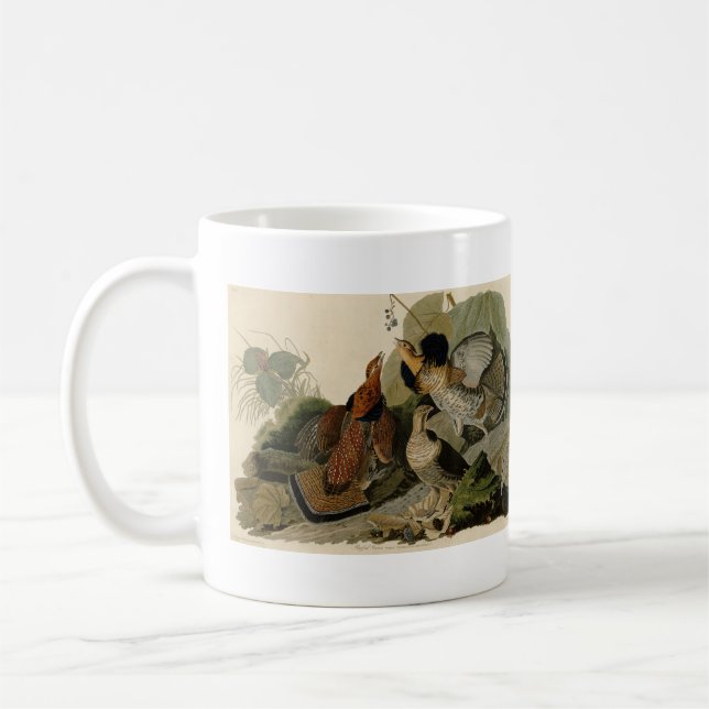 Ruffed Grouse - från Audubon's Birds of America Kaffemugg (Vänster)