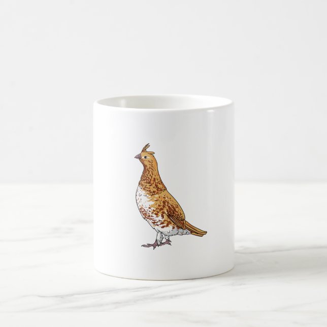 Ruffed Grouse State Bird of Pennsylvania Kaffemugg (Center)