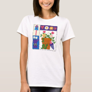 Ruffen lappar trädgårds- design t-shirt