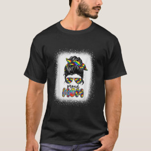 Ruffig hårbunke Stolt mamma HBTQ HBTQ-stöd LGBTQ T Shirt