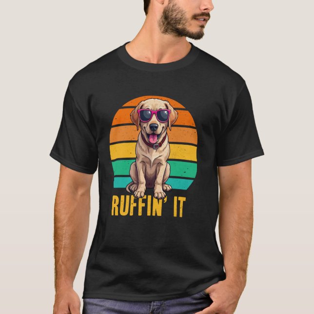 Ruffin It Labrador Retriever I Glasögon Gör T Shirt (Framsida)