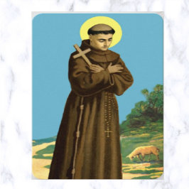Ruffino Patron of Shyness Stuttering Prayer Card Visitkort
