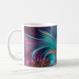Ruffle A few Feathers Fractal Art Coffee Mugg