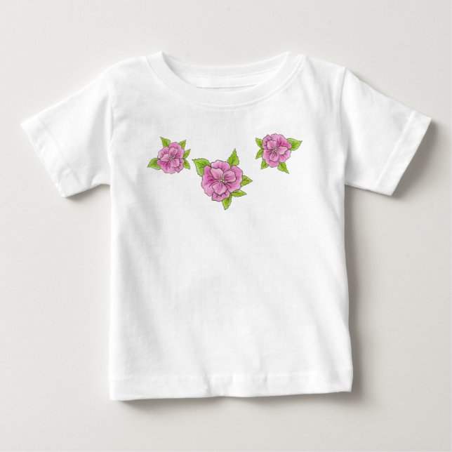 Ruffle Dress ro Småbarn Tee (Framsida)