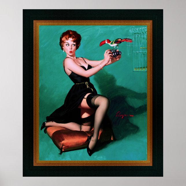 Ruffled Feathers av Gil Elvgren Poster (Framsidan)