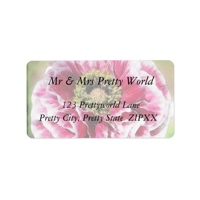 Ruffled Poppy - Rik Ro Adressetikett (Framsidan)