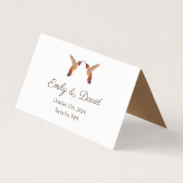 Ruffor Hummingbird Bröllop-ortkort Kort