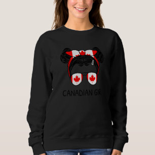 Rufft Hår Kanadensisk Flicka Kanada Stolthet Kvinn T Shirt