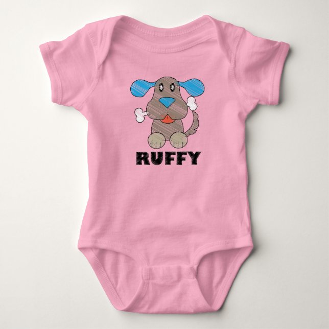 Ruffy - Babyströja i enkelbomull T Shirt (Framsida)