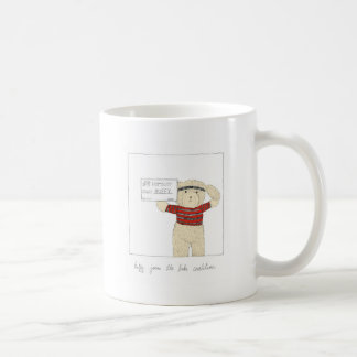 Ruffy går med cykelföreningen kaffemugg