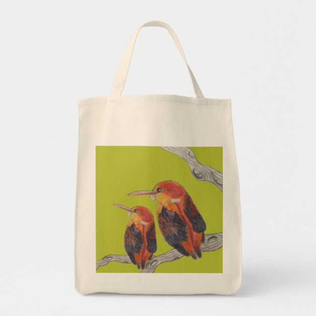 Rufous Backed Kingfish on a Tote Bag - (1) Tygkasse (Framsidan)
