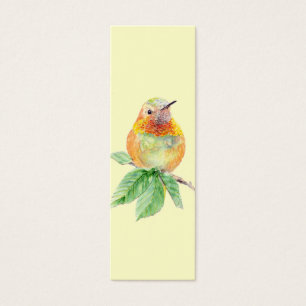 Rufous Hummingbird , Bird, Nature, Garden BookMark Litet Visitkort