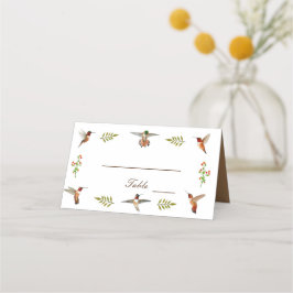 Rufous Hummingbird Bröllop Placeringskort